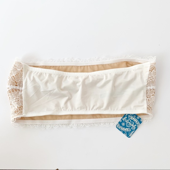 Free People Camila Lace Bandeau Bralette Ivory M - Picture 8 of 15